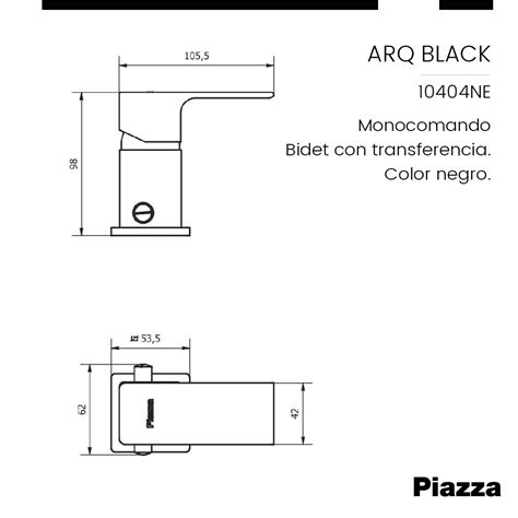 Bidet Monocomando Negro Linea Arq Piazza Griferias