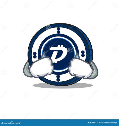 Desenhos Animados De Grito Da Mascote Da Moeda De Digibyte Ilustra O