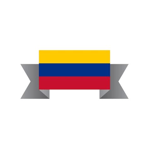 Ilustración De La Plantilla De La Bandera De Colombia Vector Premium