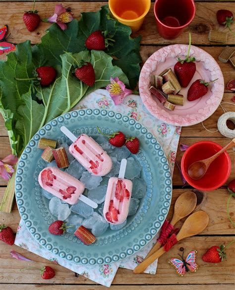 N Rwen S Cuisine Sabores Do Mundo Popsicles De Morango E Ruibarbo