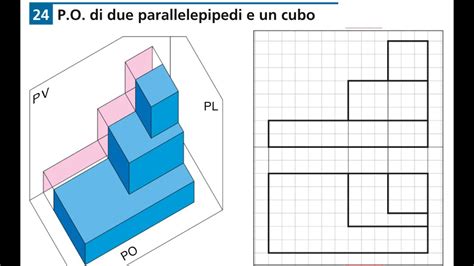 Proiezioni Ortogonali Gruppo Di Due Parallelepipedi E Un Cubo Parte2