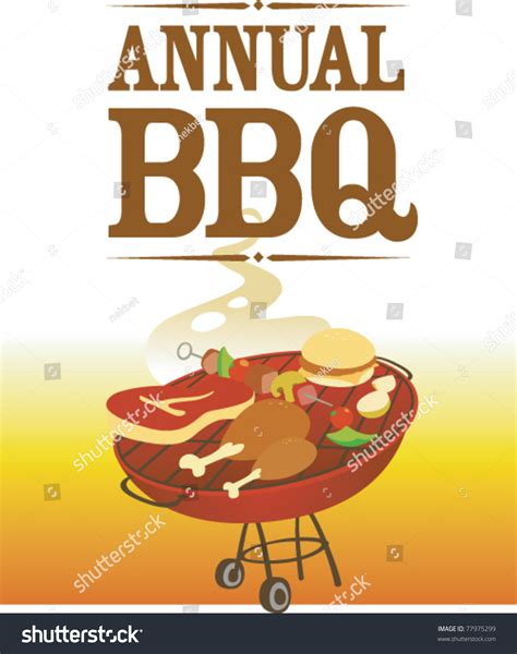 Annual Bbq Stock Vector Illustration 77975299 Shutterstock