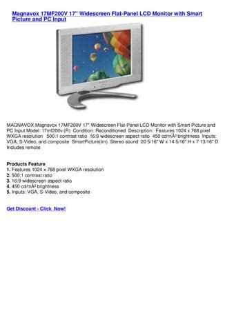 Magnavox Mf V Widescreen Flat Panel Lcd Monitor With Smart