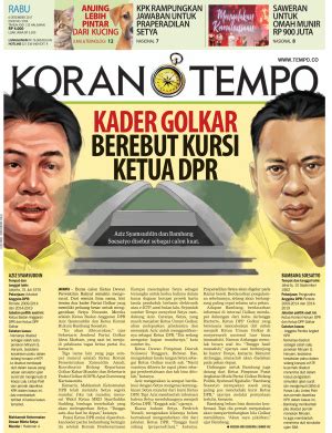 Kader Golkar Berebut Kursi Ketua Dpr DATATEMPO