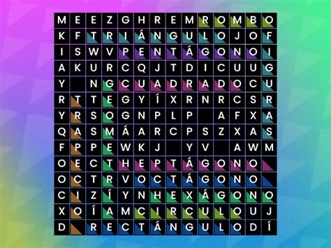 A Ver A Ver Sopas De Letras De Las Figuras Geometricas Wordsearch