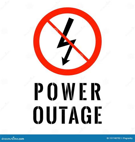 Power Outage Attention Sign Cartoon Vector | CartoonDealer.com #184832031