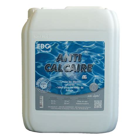 ANTI CALCAIRE LIQUIDE Bidon De 5 Litres EDG BY AQUALUX EDG By