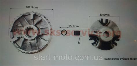В Сборе YAMAHA BWS-100 | GRAND-AXIS-100 (4VP) Вариатор 102.5мм + Палец ...