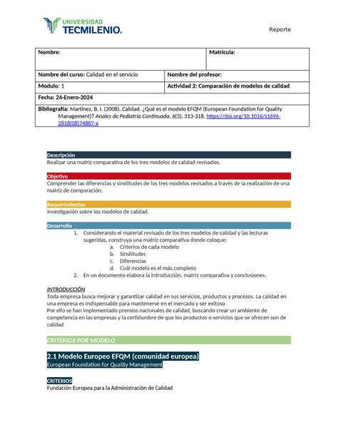 Actividad De Canvas Reporte Nombre Matricula Nombre Del Curso