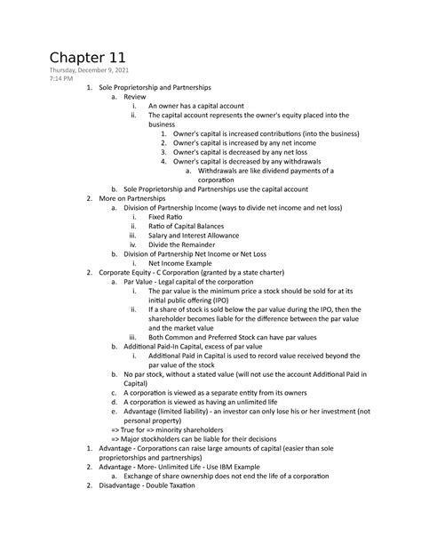 Chapter 11 Lecture Notes 11 Chapter 11 Thursday December 9 2021 7