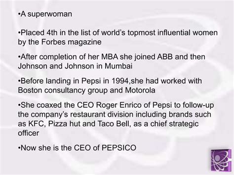 Leadership style of Indra Nooyi CEO PepsiCo | PPT