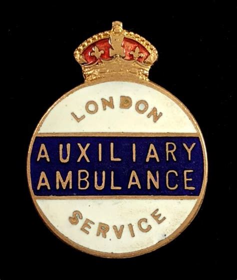 Sally Bosleys Badge Shop WW2 London Auxiliary Ambulance Service Home