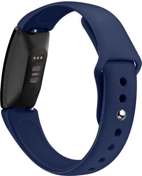 By Qubix Fitbit Inspire Hr Siliconen Bandje Large Blauw Bol