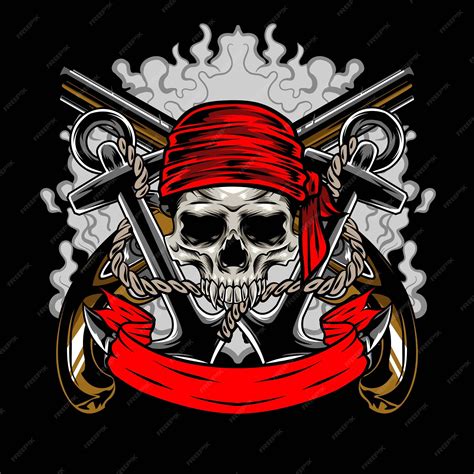 Vecteur Dillustration De Logo De Crâne De Pirates Vecteur Premium