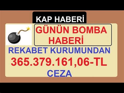 Son Dak Ka Rekabet Kurumundan B Y K Ceza Kap Haber Borsa H Sse