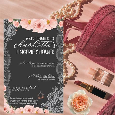 Lingerie Shower Invitation Shower Party Games Invitation Template