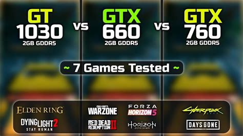 Gt 1030 Vs Gtx 660 Vs Gtx 760 Test In 7 Games Youtube