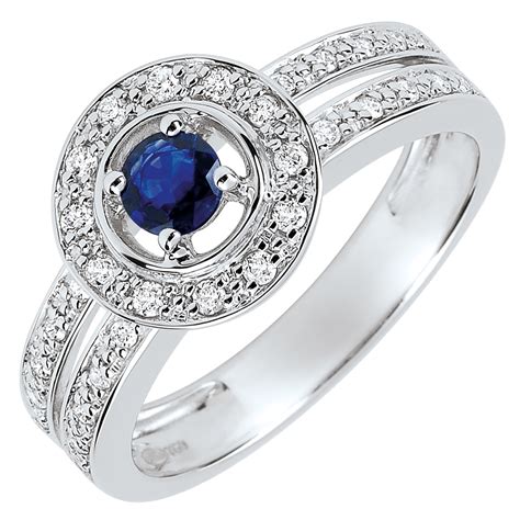 Bague de Fiançailles Destinée Lady saphir 0 2 carat et diamants