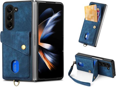 Futanwei For Samsung Z Fold 5 Wallet Case With Card Holder Galaxy Z Fold5 Phone