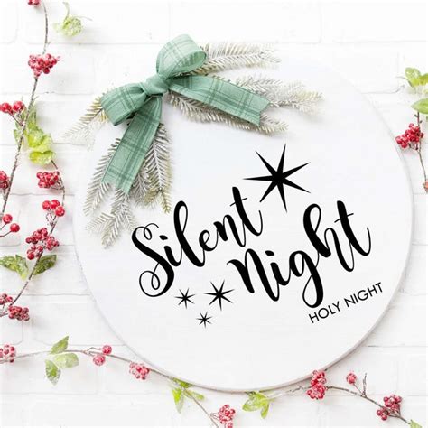 Silent Night Sign Etsy