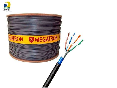 CABO BLINDADO METRO UTP EXTERNO CAT5E FTP DUPLA CAPA PRETO MEGATRON