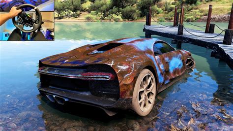 Rebuilding 1500HP Bugatti Chiron Forza Horizon 5 Moza R9 Gameplay