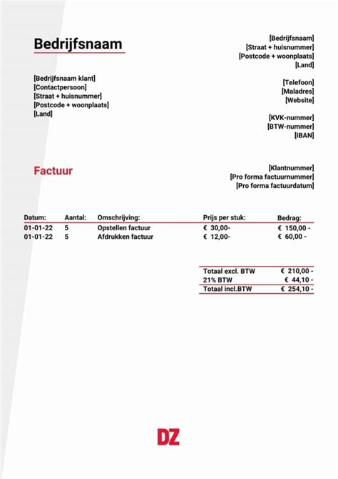 Voorbeeld Factuur Zzp Een Goede Factuur In Stappen De Zaak