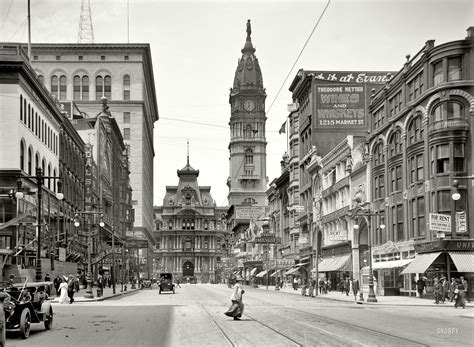 Market Street in Philadelphia. 1910 | Philadelphia city hall, Shorpy