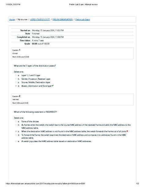 Prelim Lab Exam Attempt Review 1 16 24 9 03 PM Prelim Lab Exam