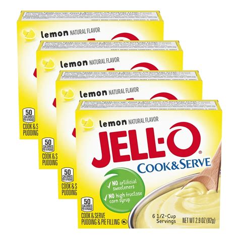 Jell O Cook And Serve Lemon Pudding 2 9 Oz Box Pack 4