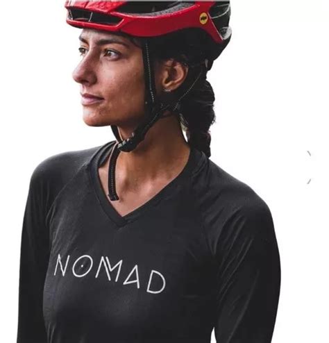 Camisa Naked Preta Feminina Manga Longa Ciclismo Nomad Parcelamento