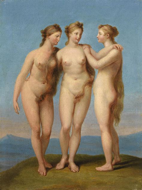 The Three Graces Painting By Attributed To Jean Baptiste Regnault Pixels