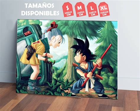 Cuadro Goku Dragon Ball Bulma Mdf Memoestampados Memo