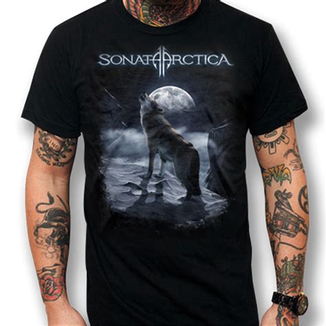 Sonata Arctica Howling Wolf T Shirt T Shirtsclothing Loudtrax