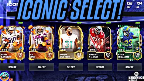 Updated Iconic Select Pack Madden Mobile 24 Youtube