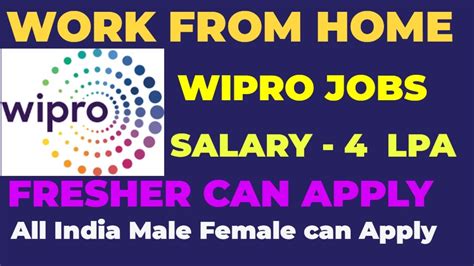 Wipro New Vacancy Wipro Work From Home Job Wipro Job For