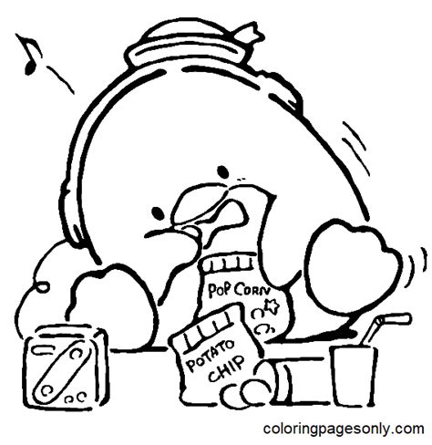 Happy Birthday Tuxedo Sam Sanrio Coloring Page Free Printable Porn