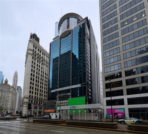 Facade Work Seen At 430 N Michigan Avenue On Magnificent Mile Chicago