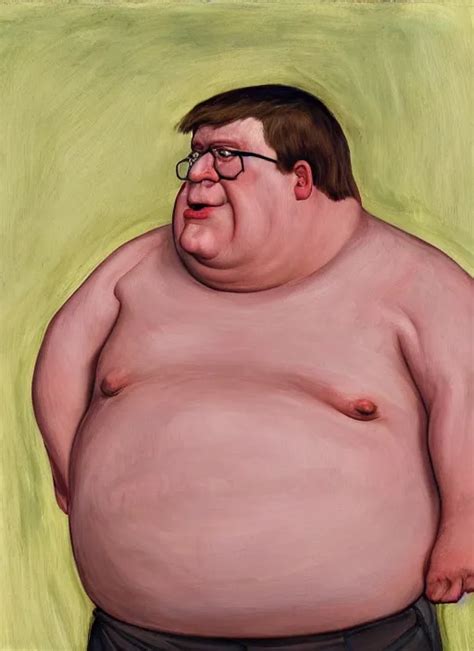 Real Life Peter Griffin Painted By Lucian Freud Stable Diffusion