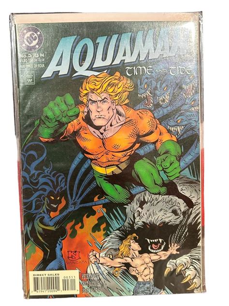 Aquaman Time And Tide 3 Comic Book 1994 Dc Comics Poly Sealed With