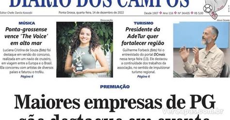 Capa Di Rio Dos Campos Edi O Quarta De Dezembro De