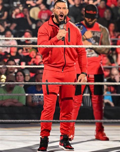 WWE 2022 Roman Reigns Red Tracksuit | U Jackets