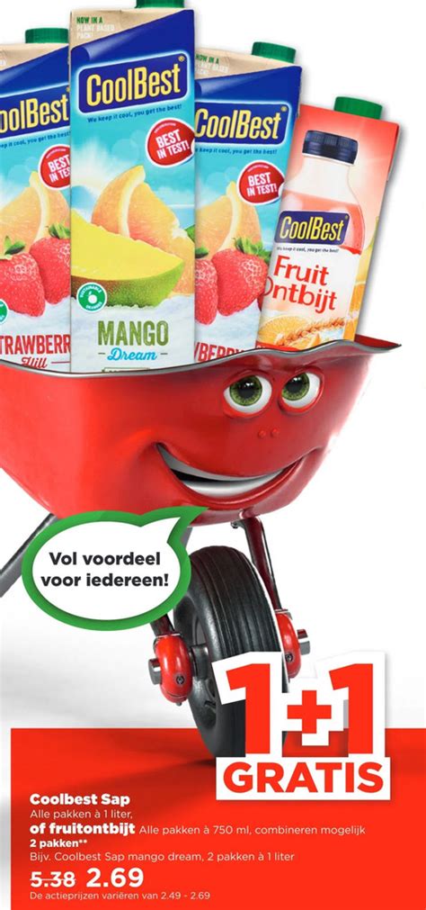 Coolbest Sap Of Fruitontbijt Aanbieding Bij Plus