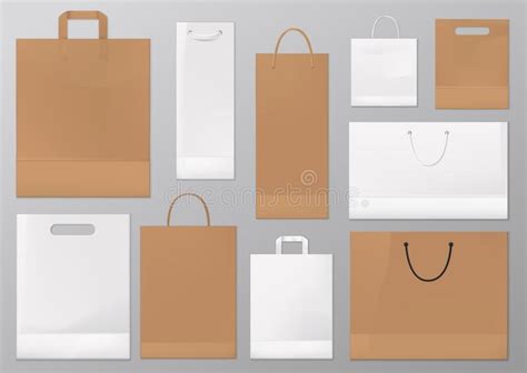 Compras De Papel E Sacos De Presentes Modelos Realistas Ilustra O Do