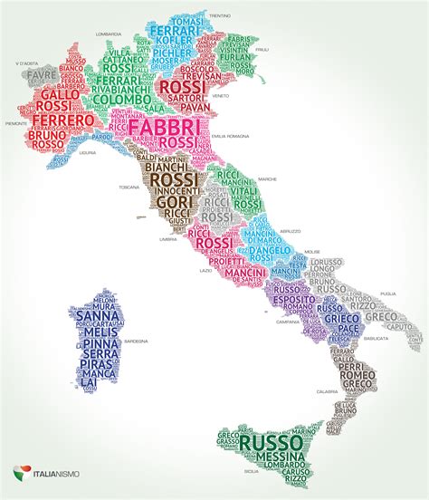 Most Common Surnames in Italy By Region - Brilliant Maps