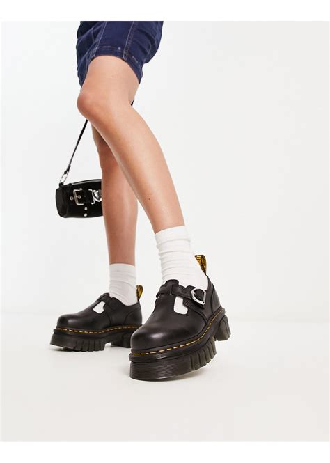 Dr Martens Audrick T Bar Shoes In White Lyst Uk