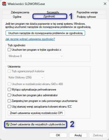 SOLIDWORKS vs WYŚWIETLACZ 4K ustawienia dot skalowania interfejsu