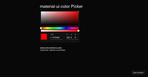 Material Ui Color Picker Forked Codesandbox