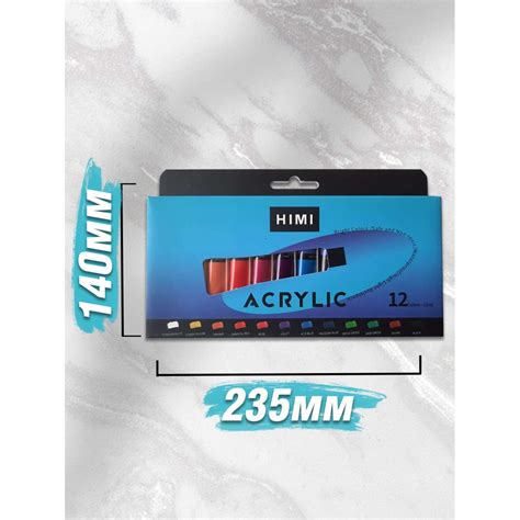 Акриловые краски HIMI MIYA Набор в тюбиках 12 цветов купить по цене 495 ...