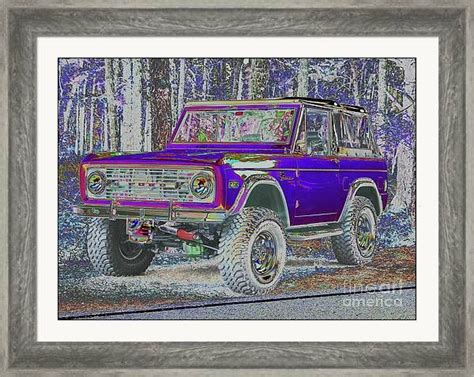 Purple Power 70s Ford Bronco A Classic 70s Ford Bronco In Abstract By